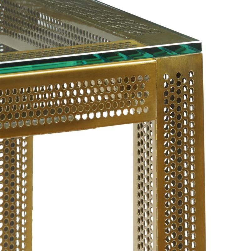 perforated glass side table - Image 3