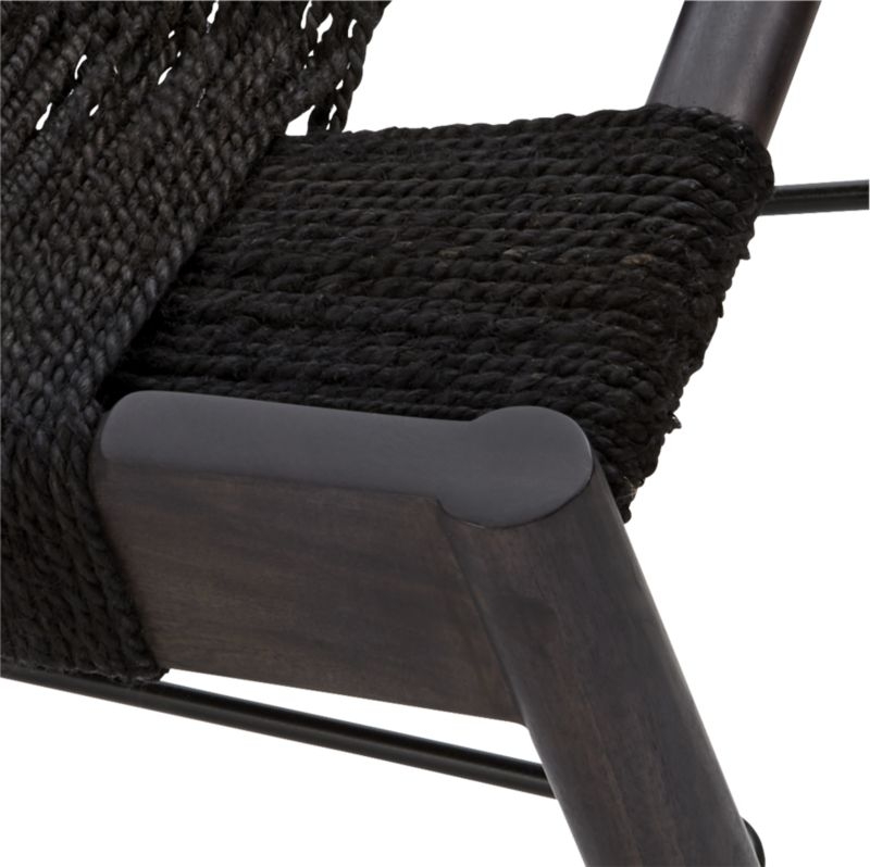 Wrap Large Black Jute Rope Bench - Image 4
