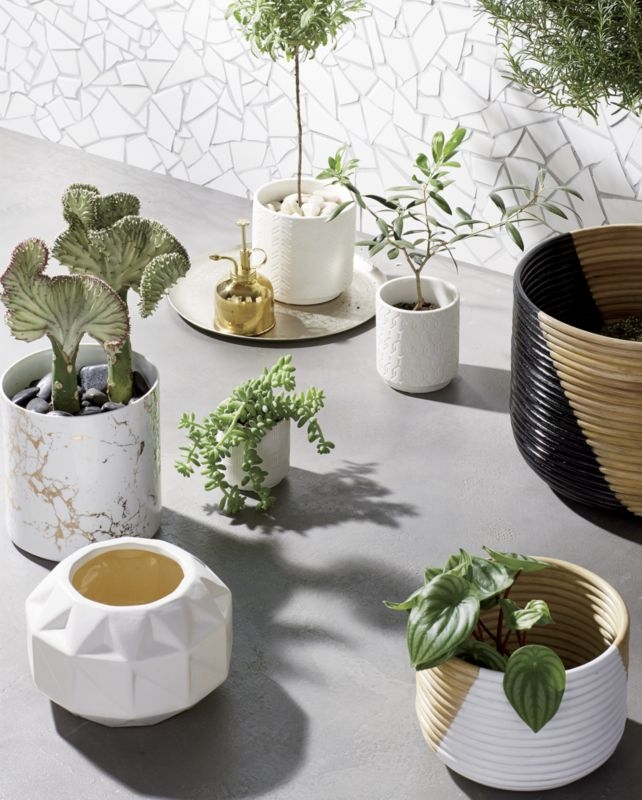 3-piece white loom planter set - Image 4