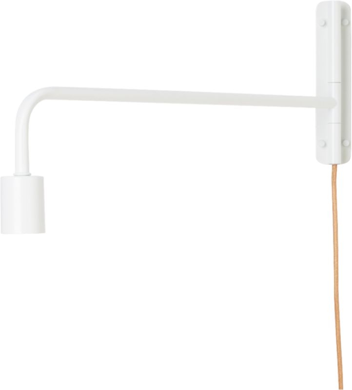 swing arm white wall sconce - Image 4