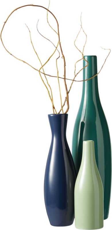 3-piece blue and green scout vase set - Image 2
