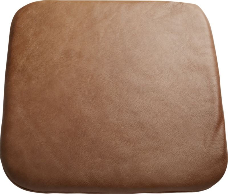 brown leather chair cushion - Image 1