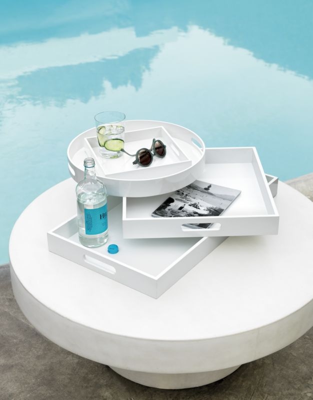 hi-gloss round white tray - Image 3