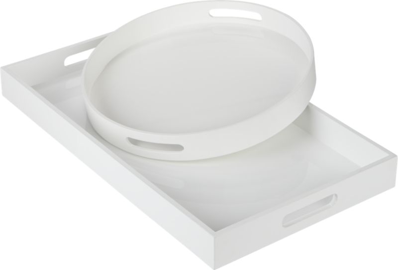 hi-gloss round white tray - Image 6