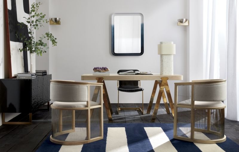 Kaishi White Fabric Chair with Whitewashed Ash Frame - Image 2