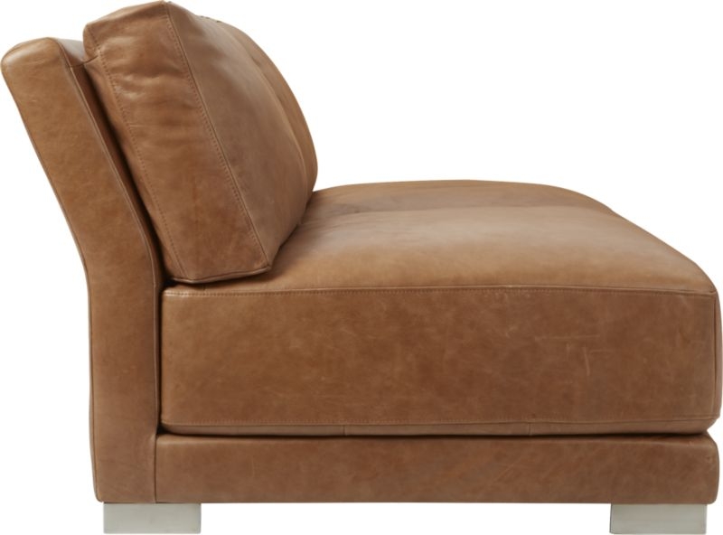 gybson brown leather loveseat - Image 4