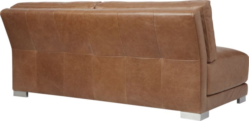 gybson brown leather loveseat - Image 5