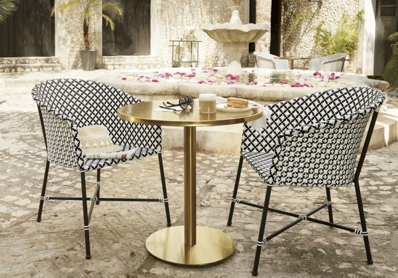 watermark brass bistro table - Image 1
