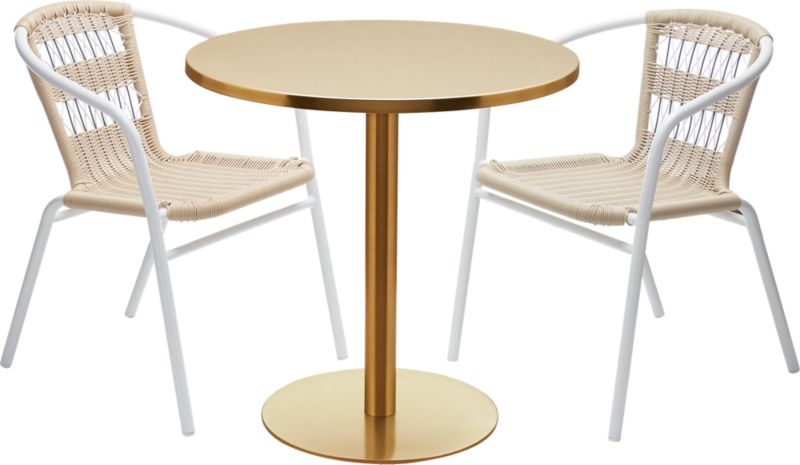 watermark brass bistro table - Image 5
