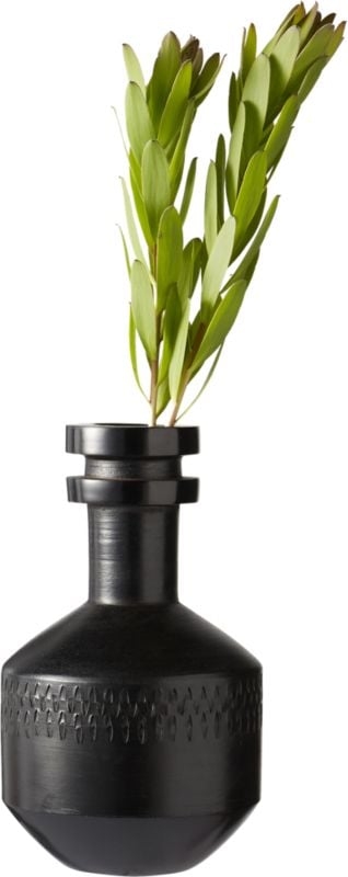Smoke Stack Black Terracotta Vase - Image 4