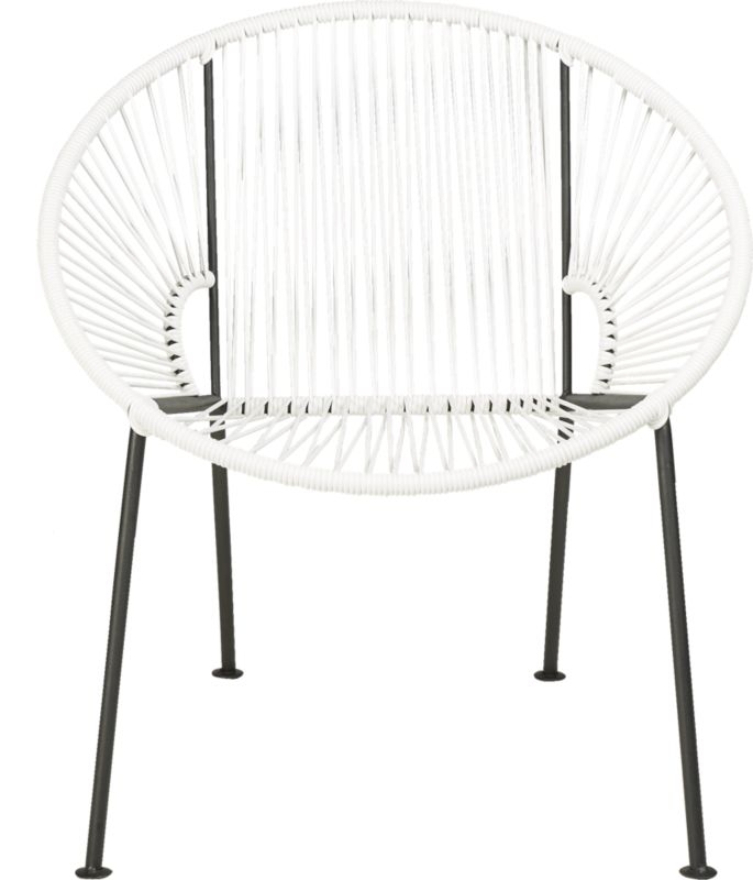 Ixtapa White Outdoor Lounge Chair - Image 2