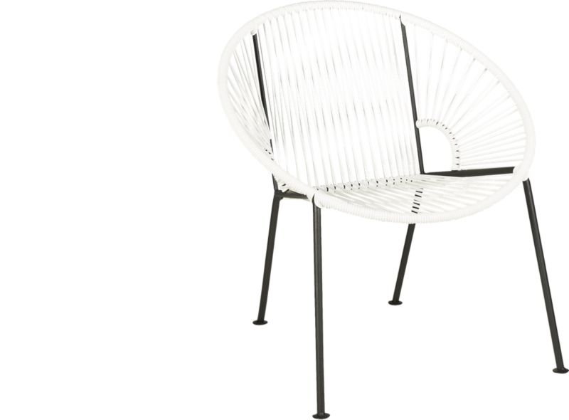 Ixtapa White Outdoor Lounge Chair - Image 3
