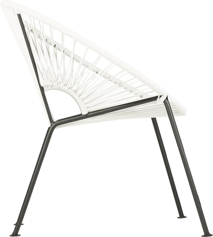 Ixtapa White Outdoor Lounge Chair - Image 4