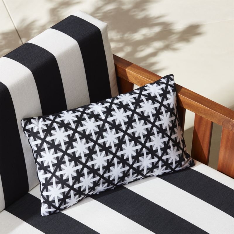 "20""x12"" cafe white and black outdoor pillow" - Image 5