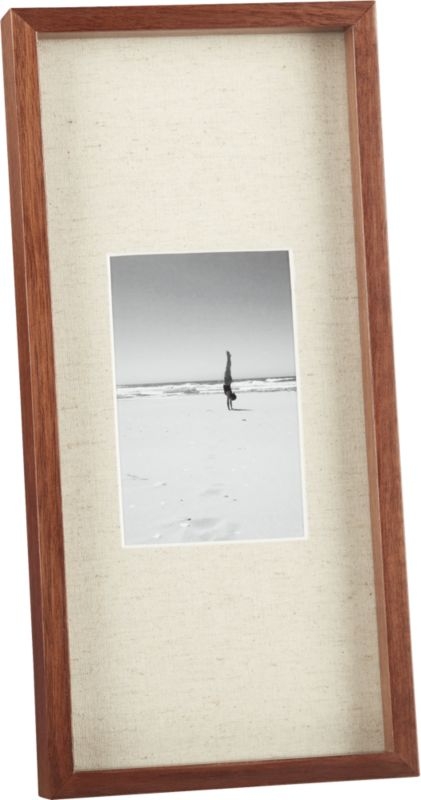 gallery walnut 8x10 picture frame with linen mat - Image 3