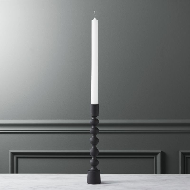 halo matte black taper candle holder - Image 6