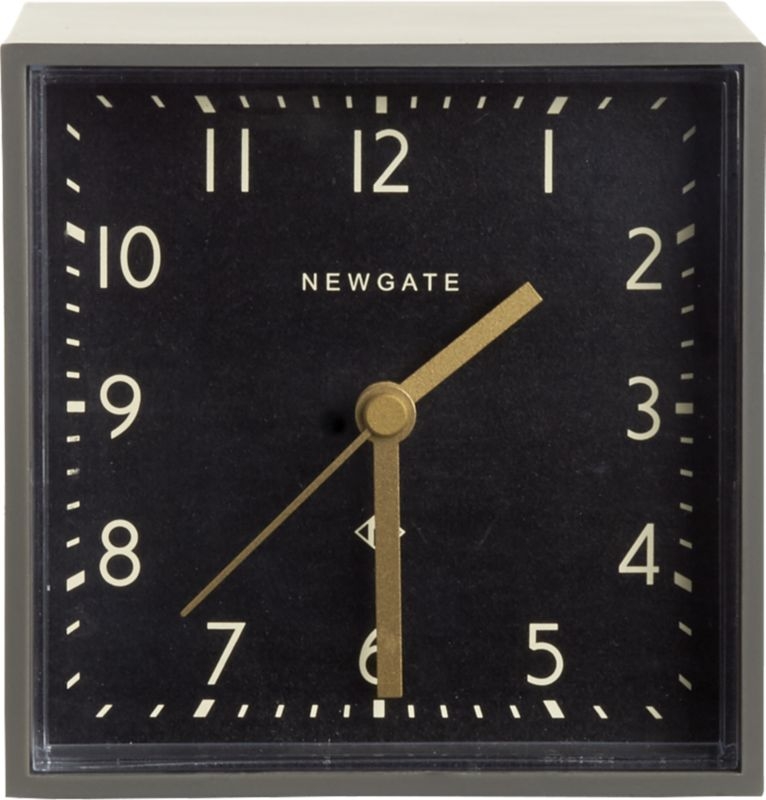 Newgate ® grey and black cubic alarm table clock - Image 1