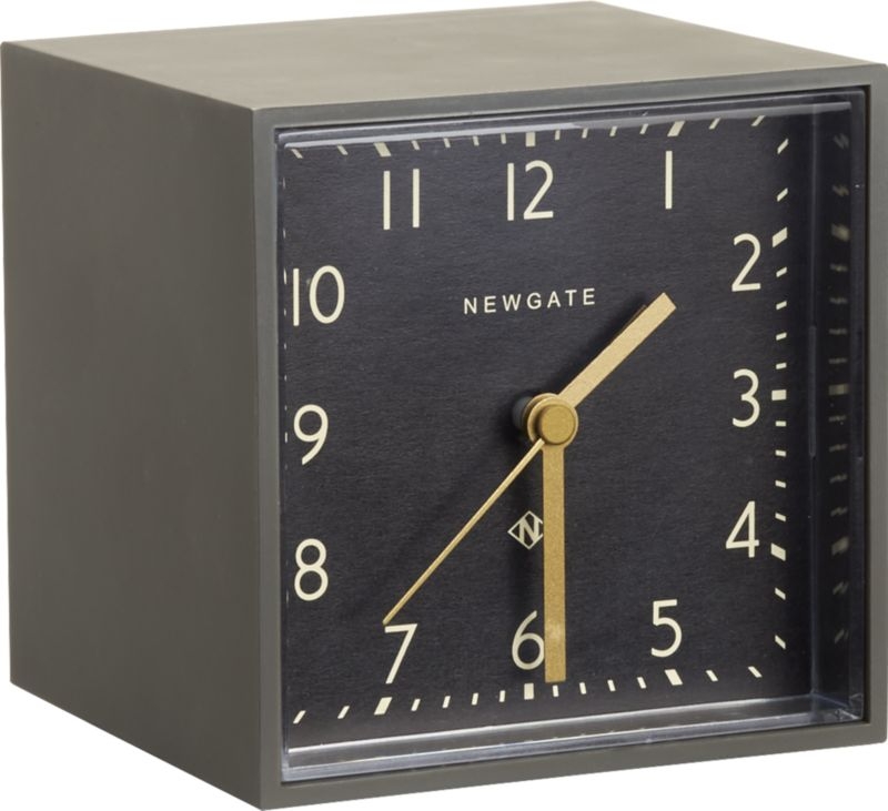 Newgate ® grey and black cubic alarm table clock - Image 2