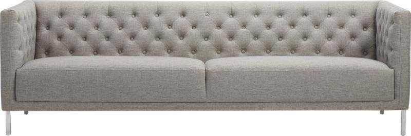savile grey tufted sofa - Image 3