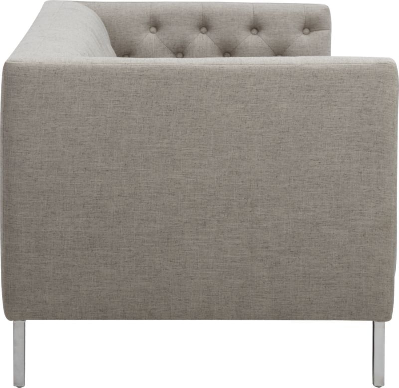 savile grey tufted sofa - Image 4