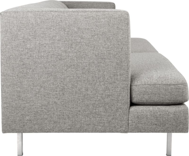 avec grey sofa with brushed stainless steel legs - Image 3