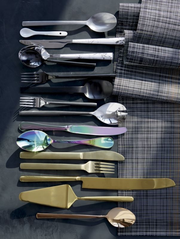 Rush 20-Piece Blackened Handle Flatware Set - Image 5