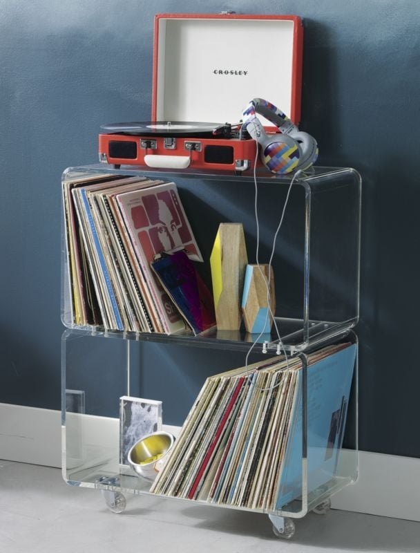 Peekaboo Acrylic Rolling Two Shelf - Image 6