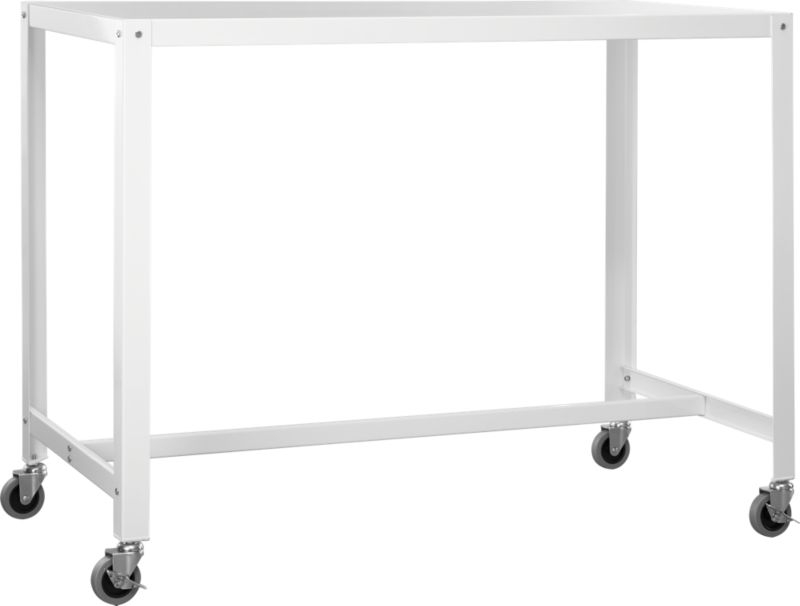 go-cart white rolling counter table-stand up desk - Image 2