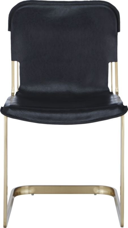 Rake Black Leather Chair by Kravitz Design - Image 6