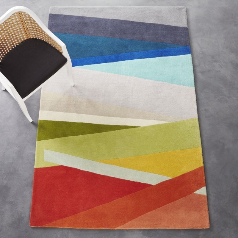 banded multicolor stripe rug 8'x10' - Image 6