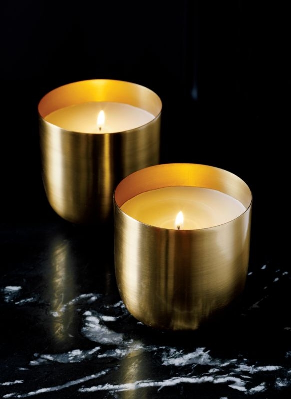 Brushed Brass Unscented Candle Bowl - Image 3