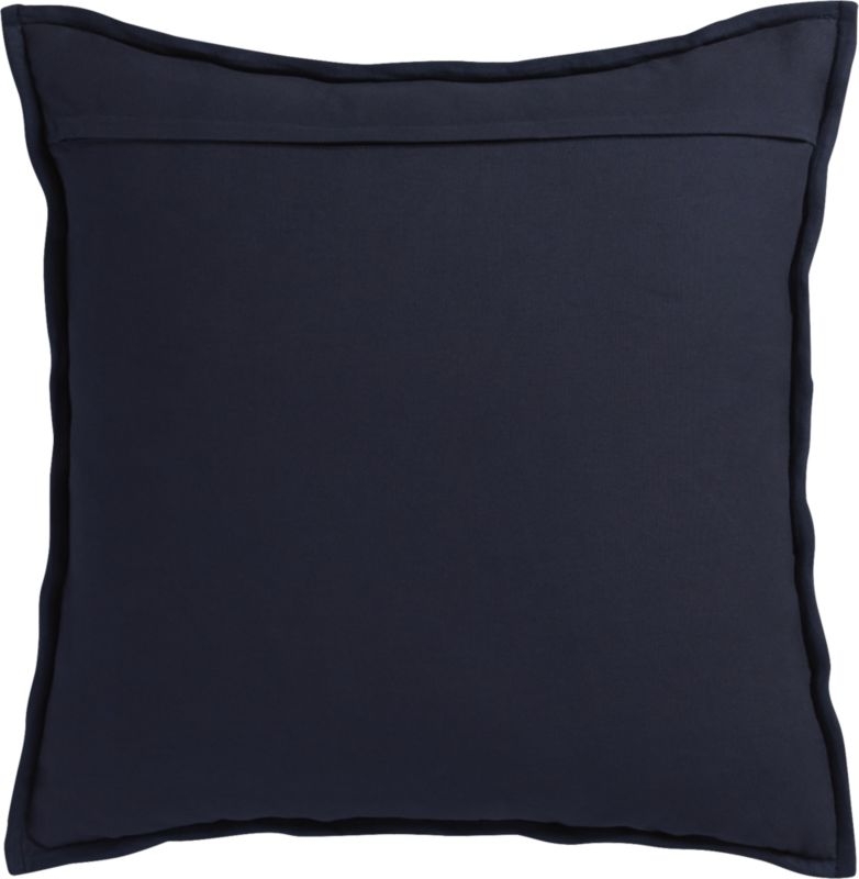 20" jersey interknit navy pillow with feather-down insert - Image 5