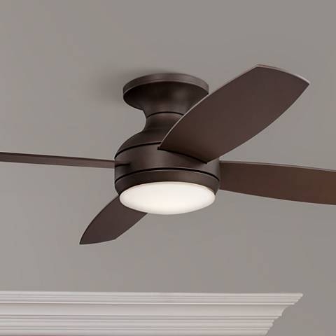 52" Casa Elite Oil-Rubbed Bronze LED Hugger Ceiling Fan - Image 0