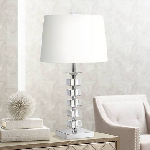 Stacked Cubes Crystal Table Lamp - Image 0