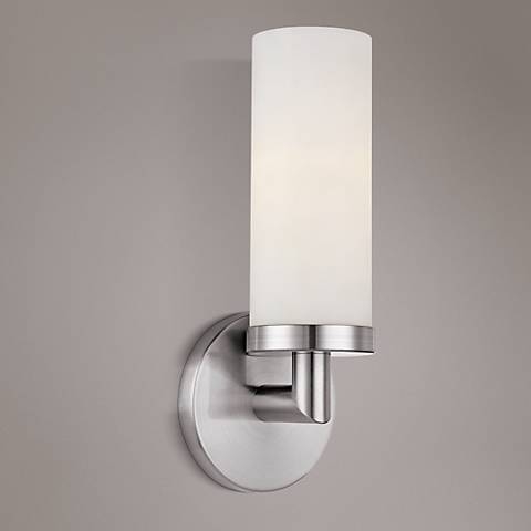 Aqueous 12" High Brushed Steel Wall Sconce - Image 0