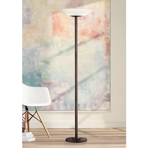 Possini Meridian Light Blaster 72" Bronze 4-Light Torchiere Floor Lamp - Image 0