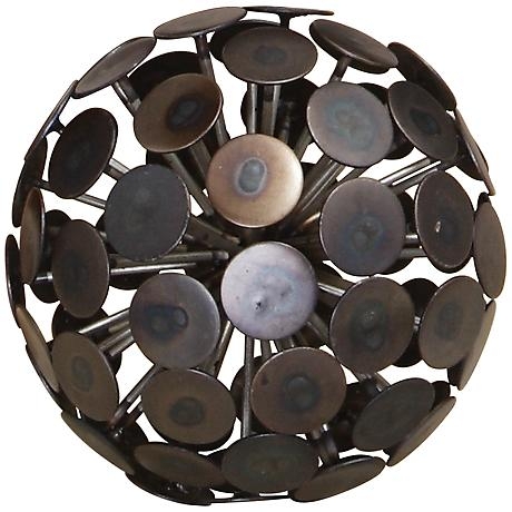 Dandelion Bronze Black Decorative Orb - Image 0
