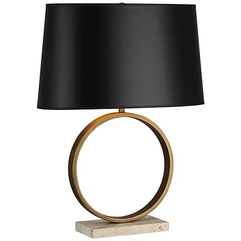 Robert Abbey Logan Aged Brass And Black Table Lamp - Image 0
