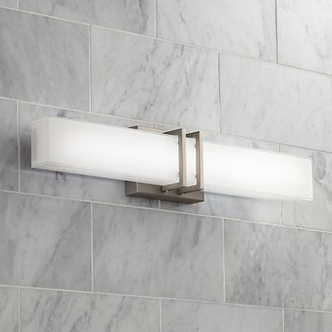 Possini Euro Exeter 24" Wide Nickel LED Bathroom Vanity Light - Image 0