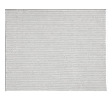 Billiard Custom Mini Stripe Wool Blend Rug, Gray, 6 x 9' - Image 1