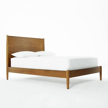 Mid-Century Bed Frame QUEEN, Acorn - Image 0