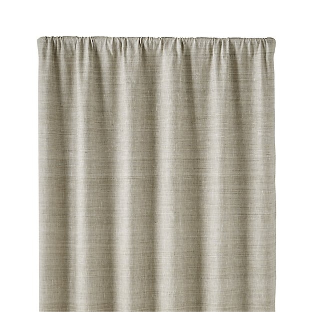 Silvana Grey Silk Curtain Panel - 96" - Image 1