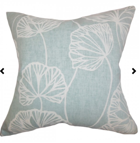 Fia Floral Pillow Natural - Euro Sham 20" x 20" poly insert - Image 0