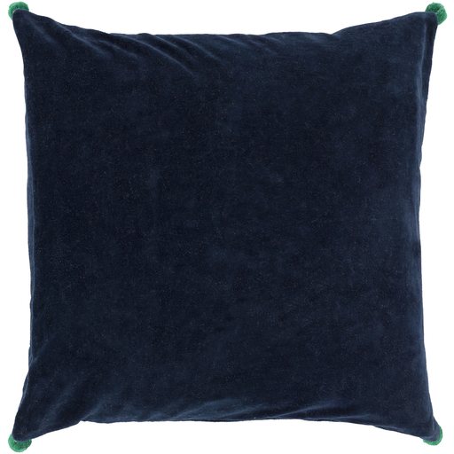 Velvet Poms Throw Pillow, 18" x 18", pillow cover only - Image 1