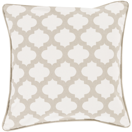 Moroccan Printed Lattice 20x20 Pillow Cover with Down Insert - Image 1