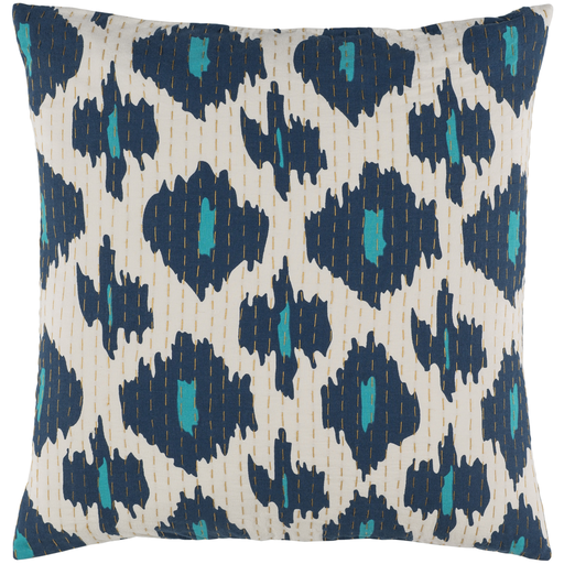 Kantha Throw Pillow, 18" x 18", with poly insert - Image 1
