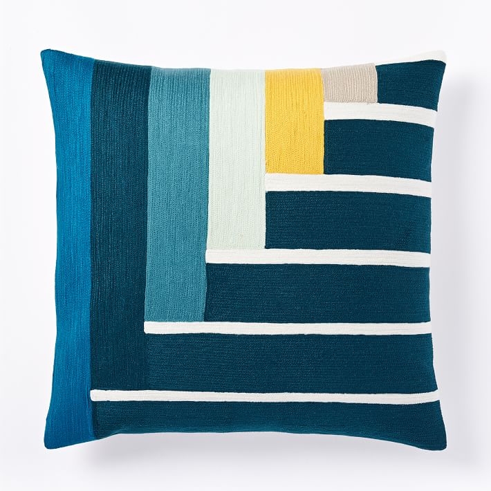 Margo Selby Linear Crewel Pillow Cover - Image 0