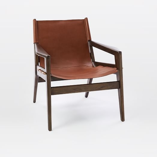Felipe Leather Sling Chair - Image 0
