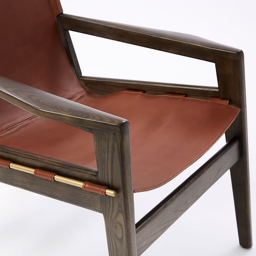 Felipe Leather Sling Chair - Image 2