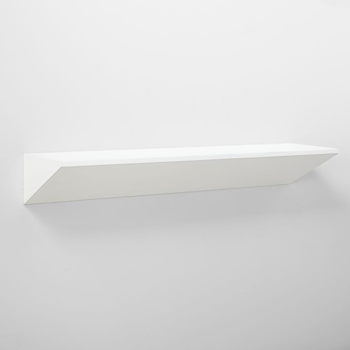 Floating Wedge Shelf - White 3' - Image 0